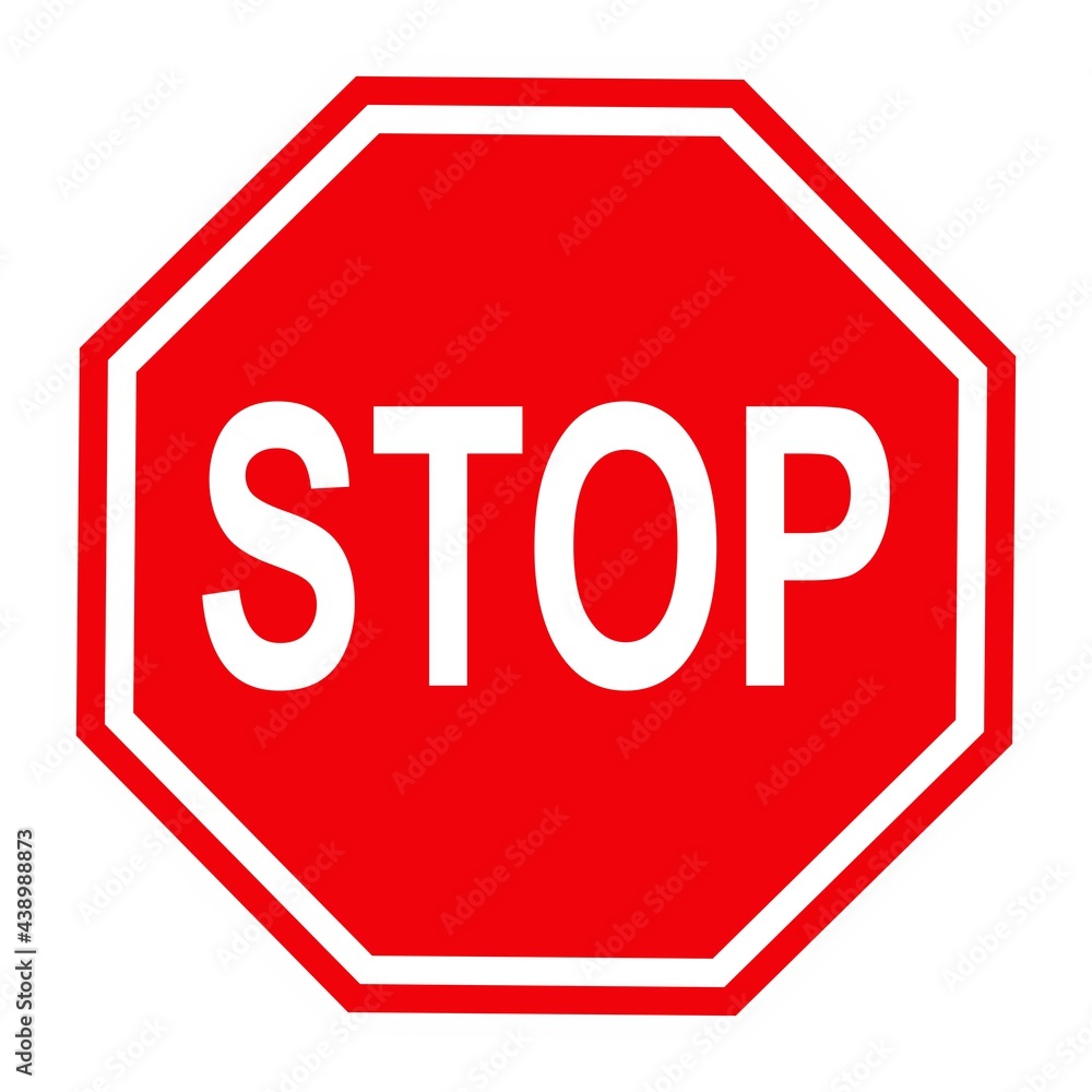 Traffic sign STOP on white background, illustration Traffic sign STOP on white background, illustration