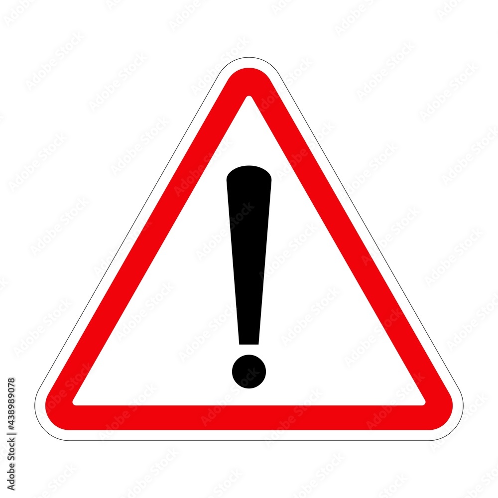 Traffic sign DANGER on white background, illustration Traffic sign DANGER on white background, illustration