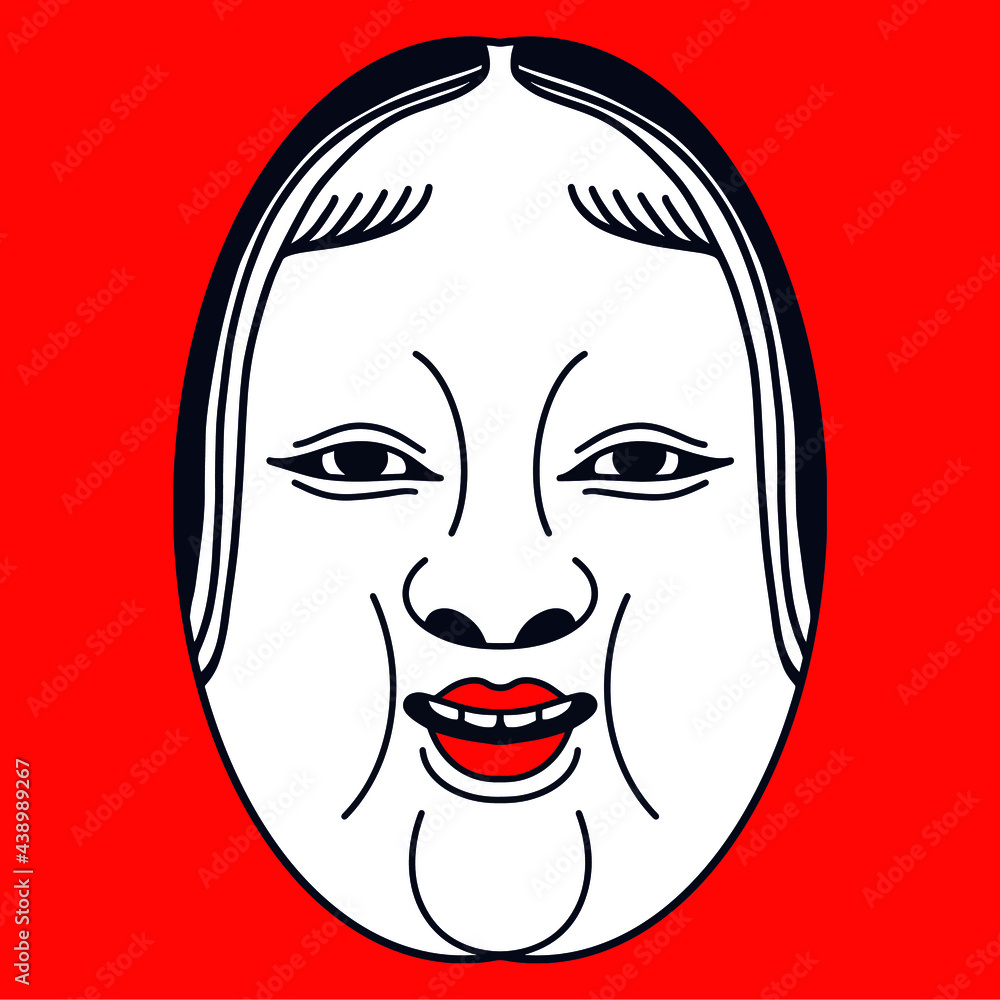 geisha mask icon vector illustration japanese culture geisha mask icon vector illustration japanese culture