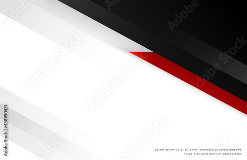 design template with red black geometric shapes