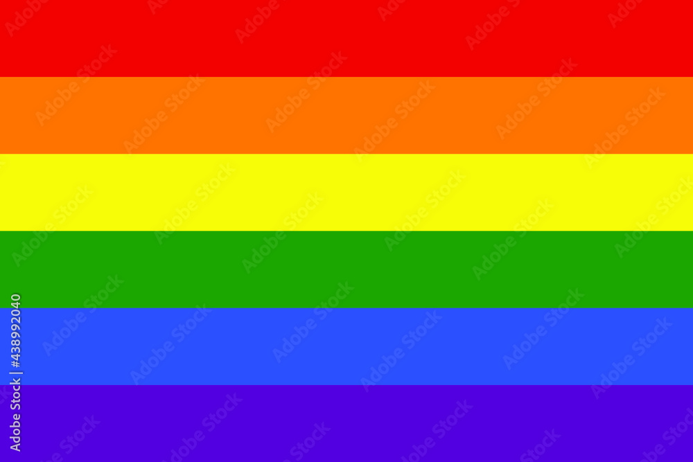 LGBTQ Pride Flag Vector. Banner Flag for LGBT, LGBTQ, and LGBTQIA. stands for lesbian, gay, bisexual, and transgender.