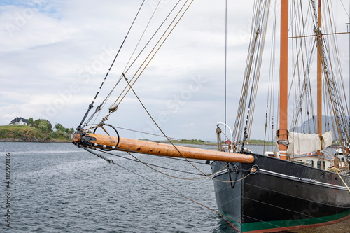 Very old sailing ship in steel in Brønnøysund harbor, built in Germany 1898,Helgeland,Nordland county,Norway,scandinavia,Europe