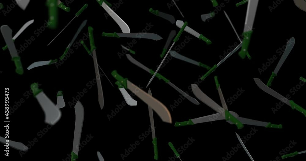 Machete falling slow motion Machete falling slow motion
