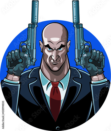 assassin holding guns