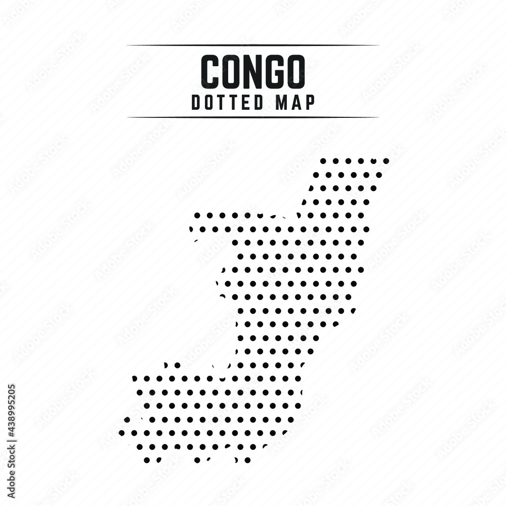 Dotted Map of Republic of Congo