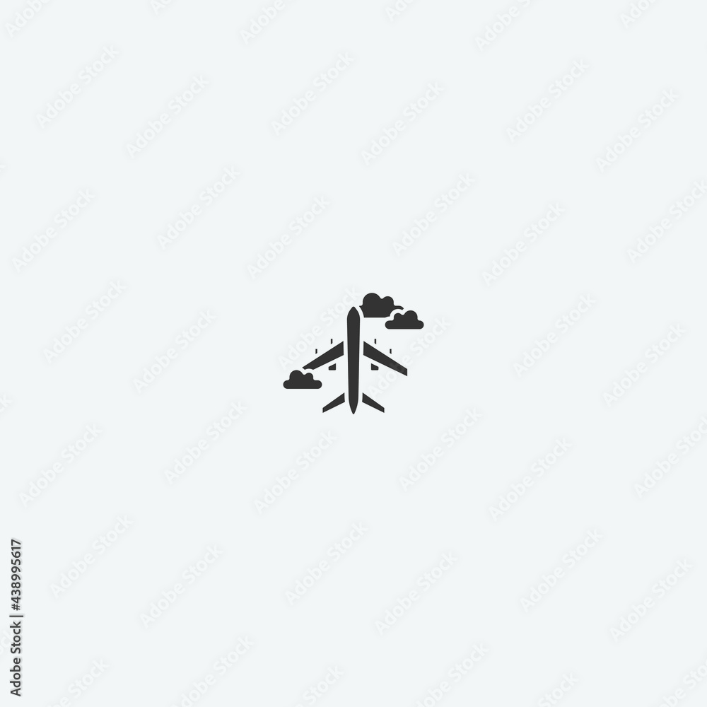 Plane vector icon illustration sign Plane vector icon illustration sign