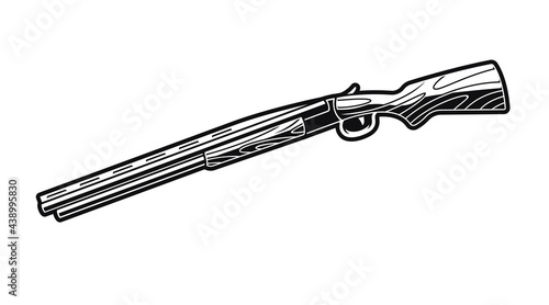 Double Barreled Gun vector illustration