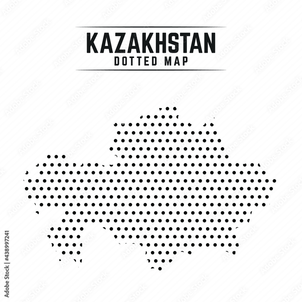 Dotted Map of Kazakhstan