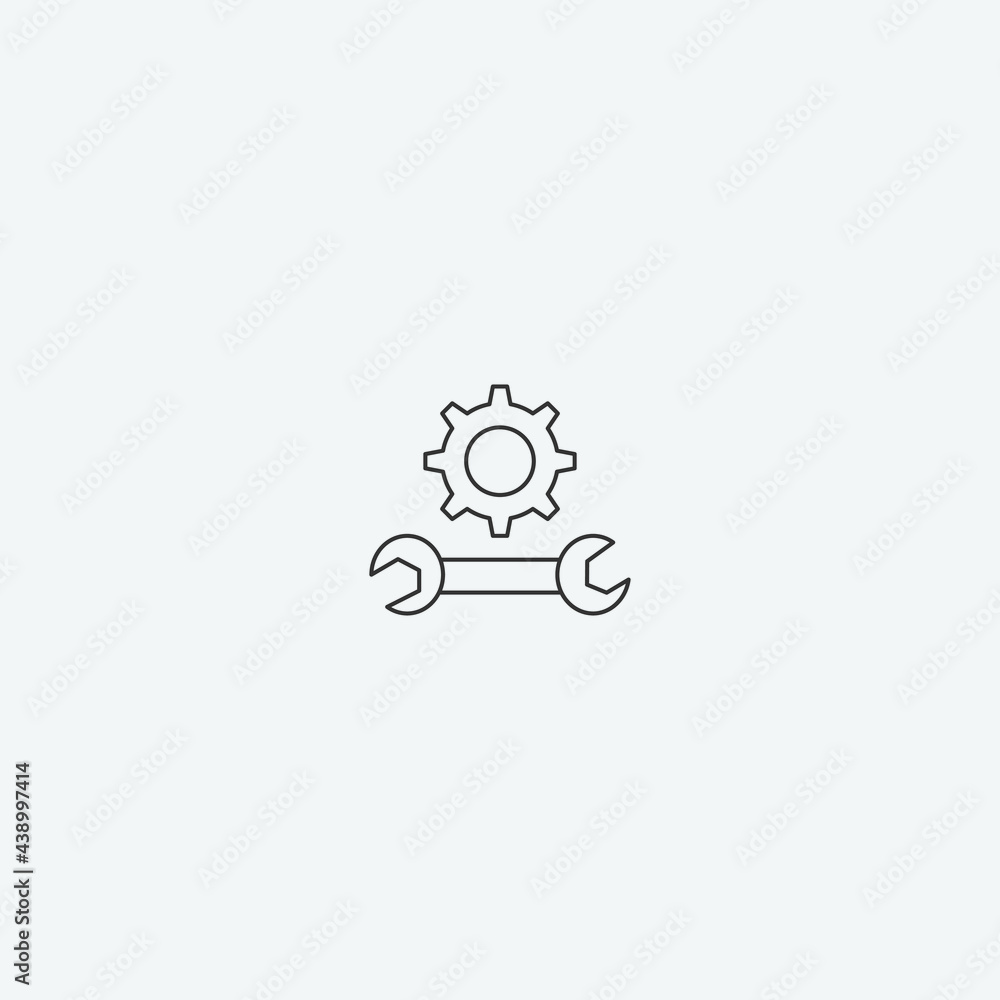 Settings vector icon illustration sign Settings vector icon illustration sign