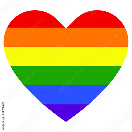 Free Download LGBTQ Pride Flag in love symbol vector. stands for lesbian, gay, bisexual, and transgender. - GFXLoad