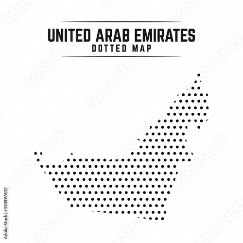 Dotted Map of United Arab Emirates