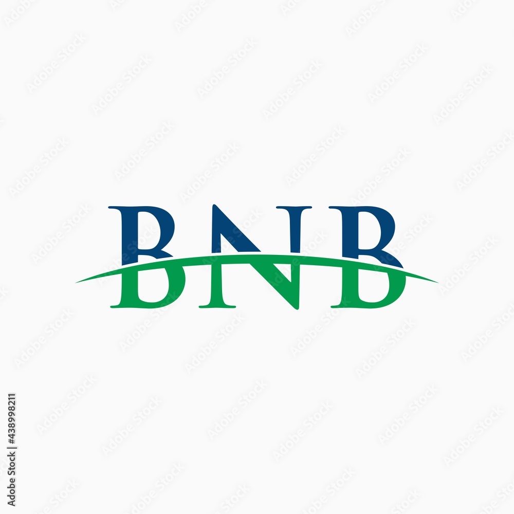 BNB initial overlapping movement swoosh horizon, logo design inspiration company