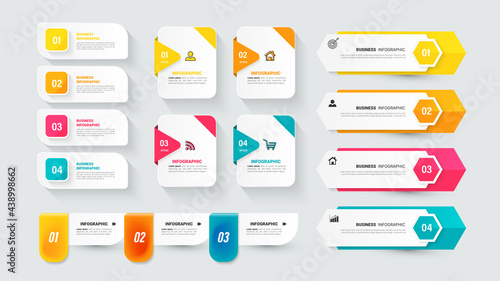  Vector infographic element collection for presentation.
