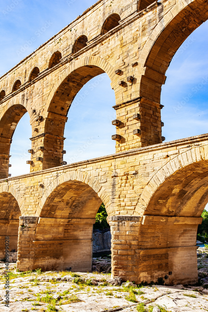 Picturesque antique aqueduct.