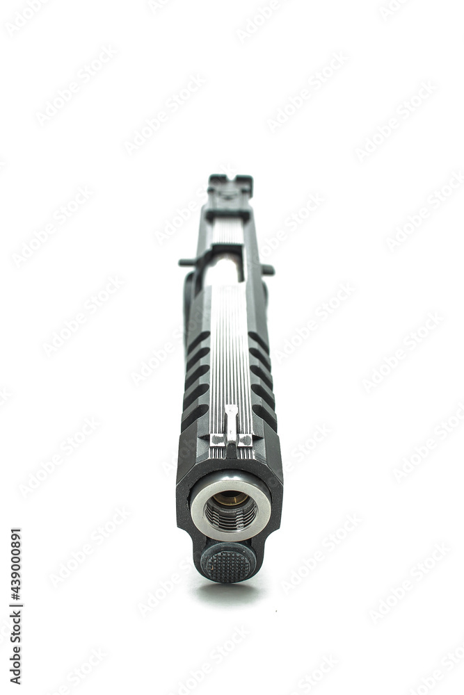 Two tones Pistol handgun isolated with white background Two tones Pistol handgun isolated with white background