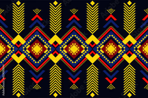 Abstract ethnic geometric pattern design for background or wallpaper or fabric and printing.