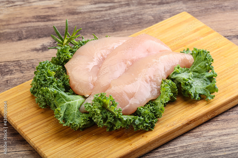 Raw small chicken fillet for cooking Raw small chicken fillet for cooking