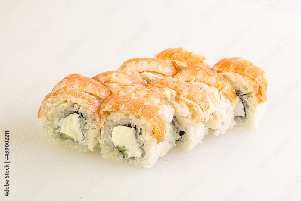 Japanese traditional roll with prawn Japanese traditional roll with prawn