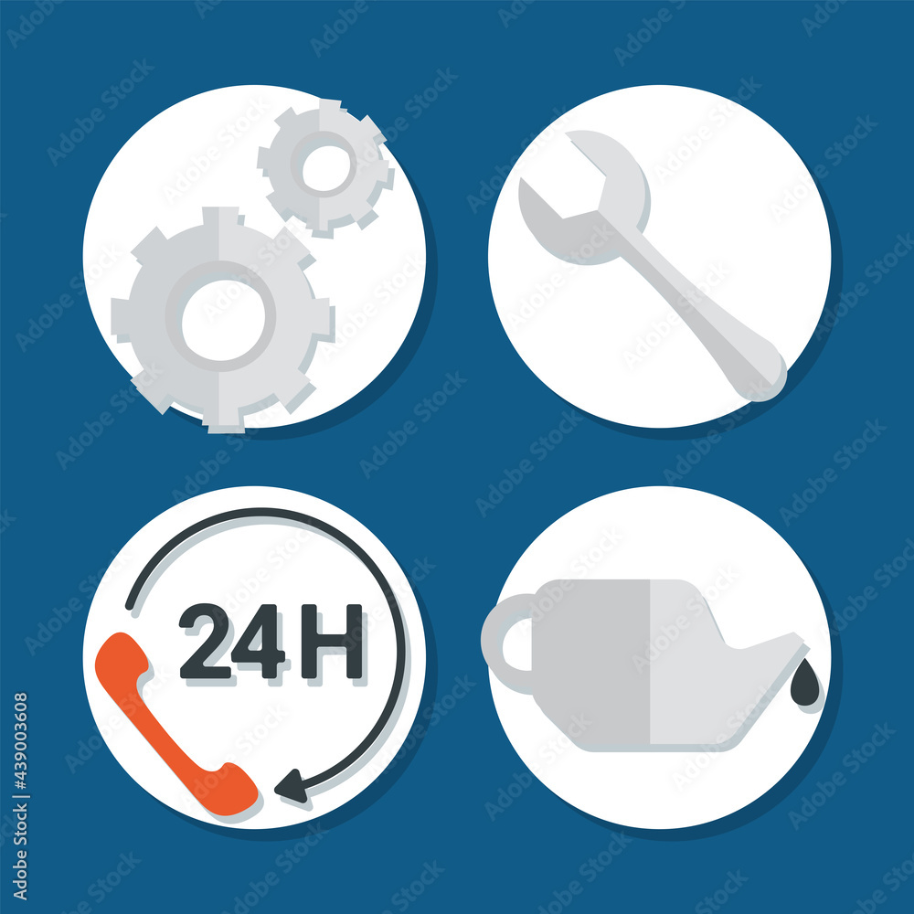 four car service items four car service items