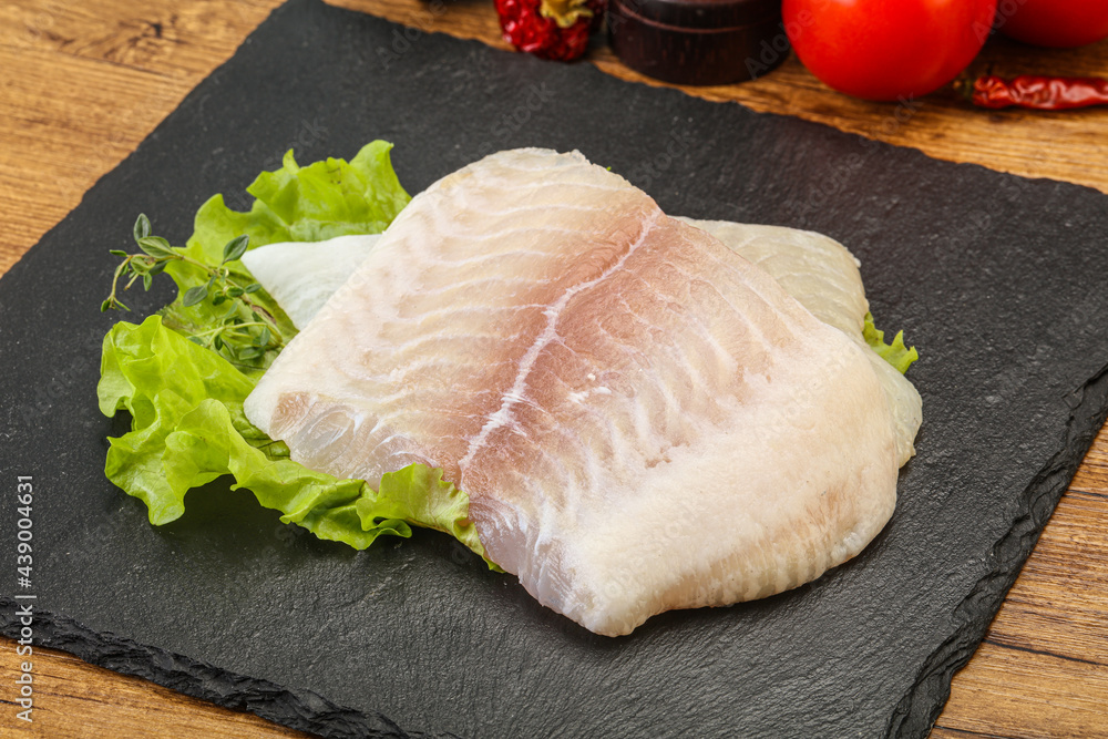 Raw pangasius fillet for cooking