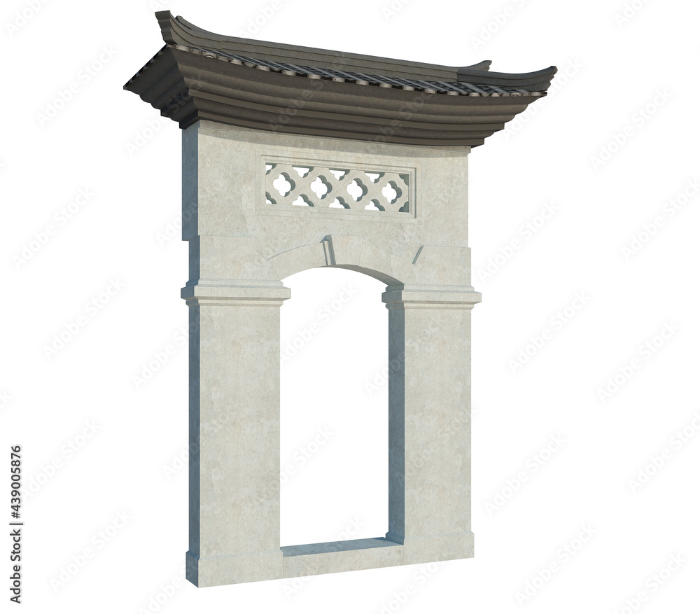 Fototapeta premium 3d Render Building Structure On Isolated