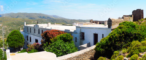 monastery of Zoodochou Pigis near Batsi, on the famous island of Andros, in the heart of the Cyclades and the Aegean Sea photo