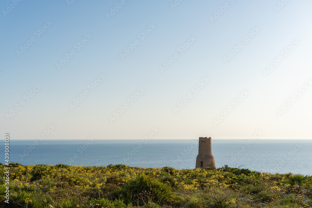 Old watchtower, known as Torre del Gerro, in Denia, Alicante (Spain).