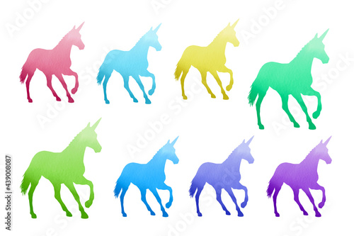 Unicorn clip art pack. Watercolor basis graphics  sublimation backgrounds