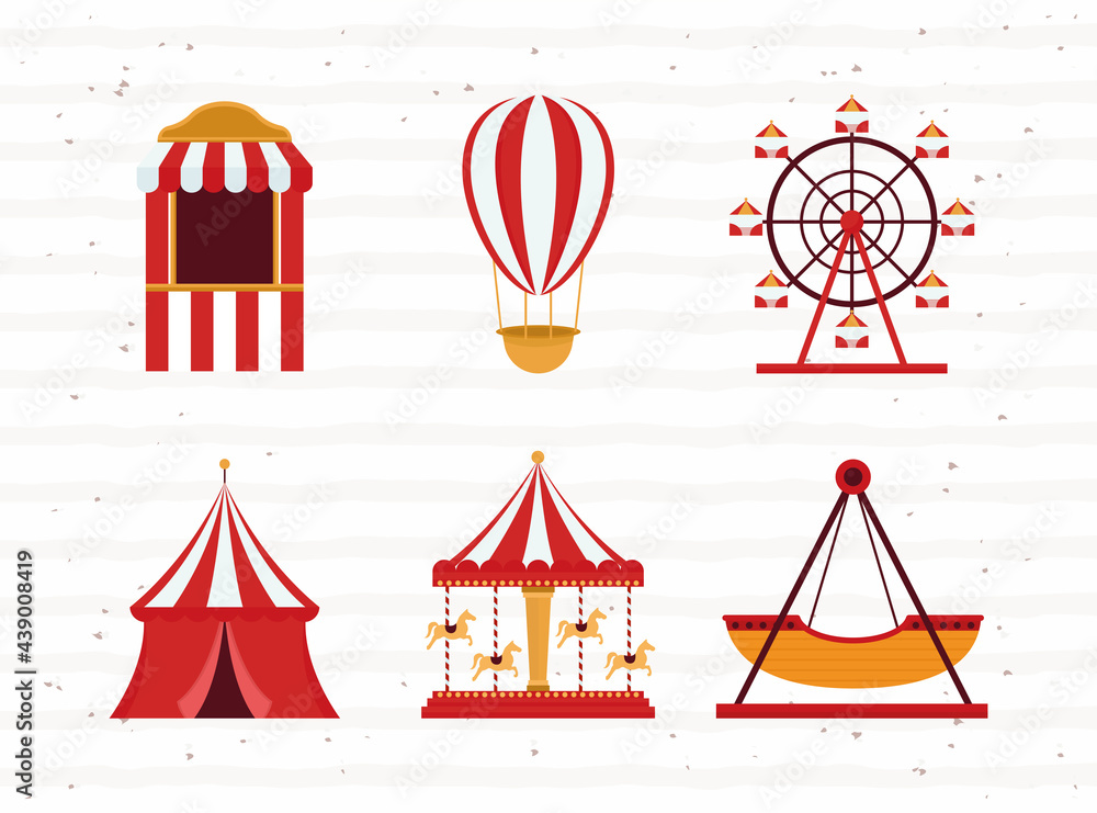 six carnival items six carnival items