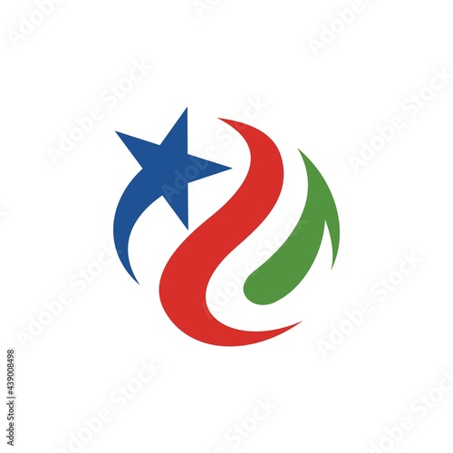 Free Download stars, fire, leaves logo - GFXLoad