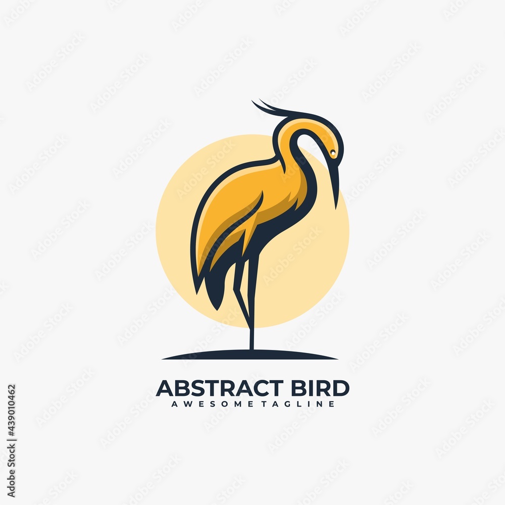 Obraz premium Bird abstract logo design vector