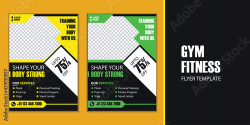 Fitness gym promotion flyer template