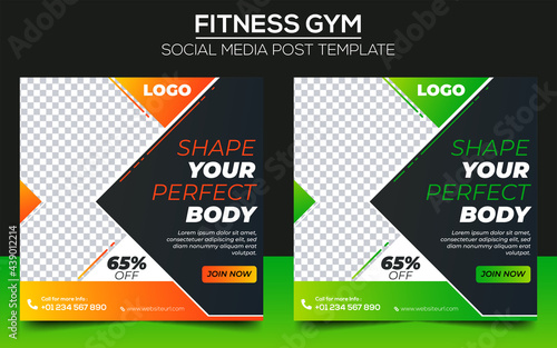 fitness gym social media post template
