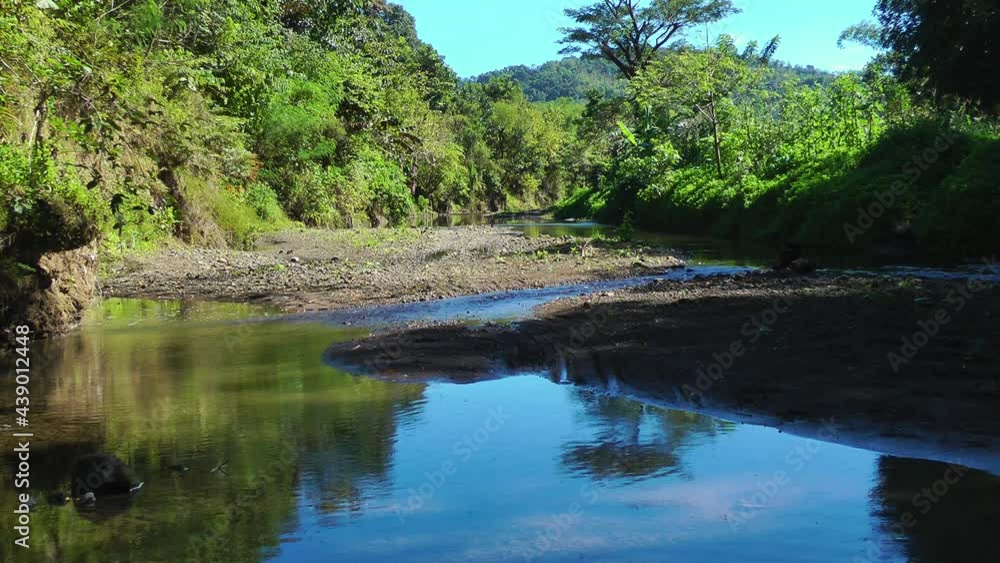 Small river during dry season in the Philippines Small river during dry season in the Philippines