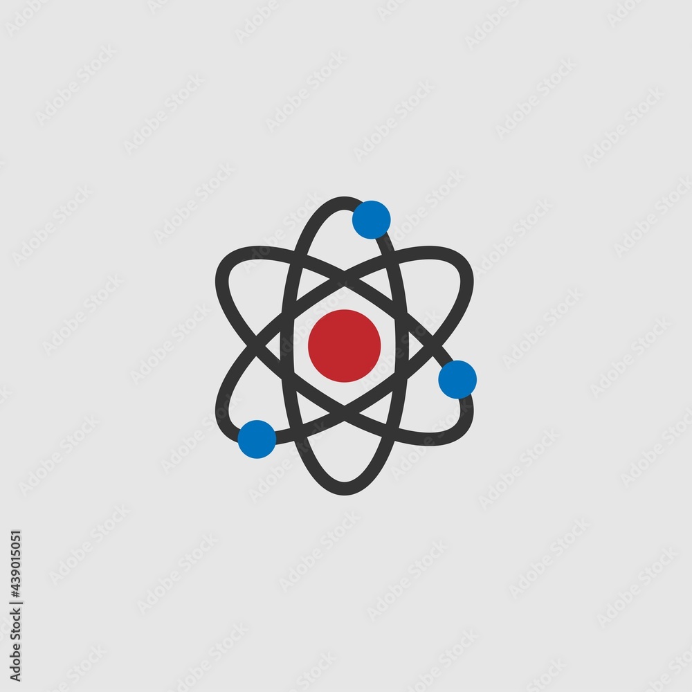 Atom science orbit outline symbol vector Atom science orbit outline symbol vector