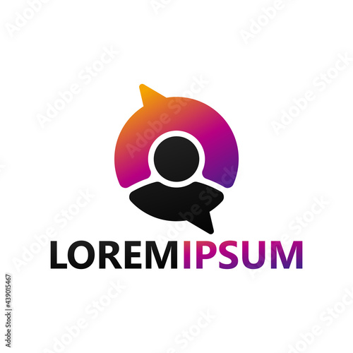 People consult talk logo template design