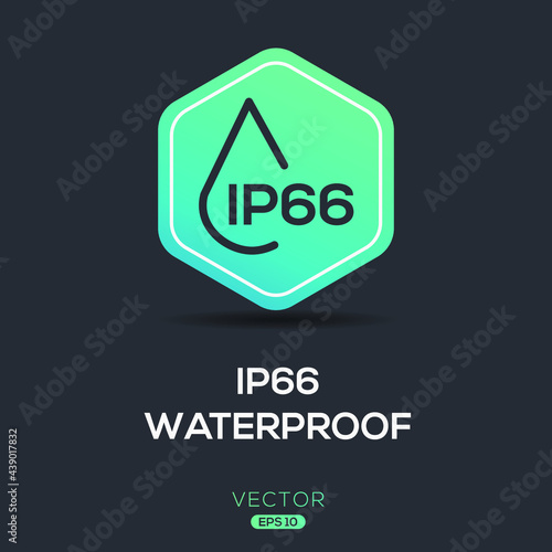 Creative (waterproof IP66) Icon ,Vector sign.