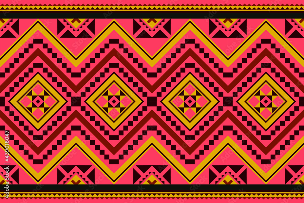 Abstract ethnic geometric pattern design for background or wallpaper or fabric and printing.