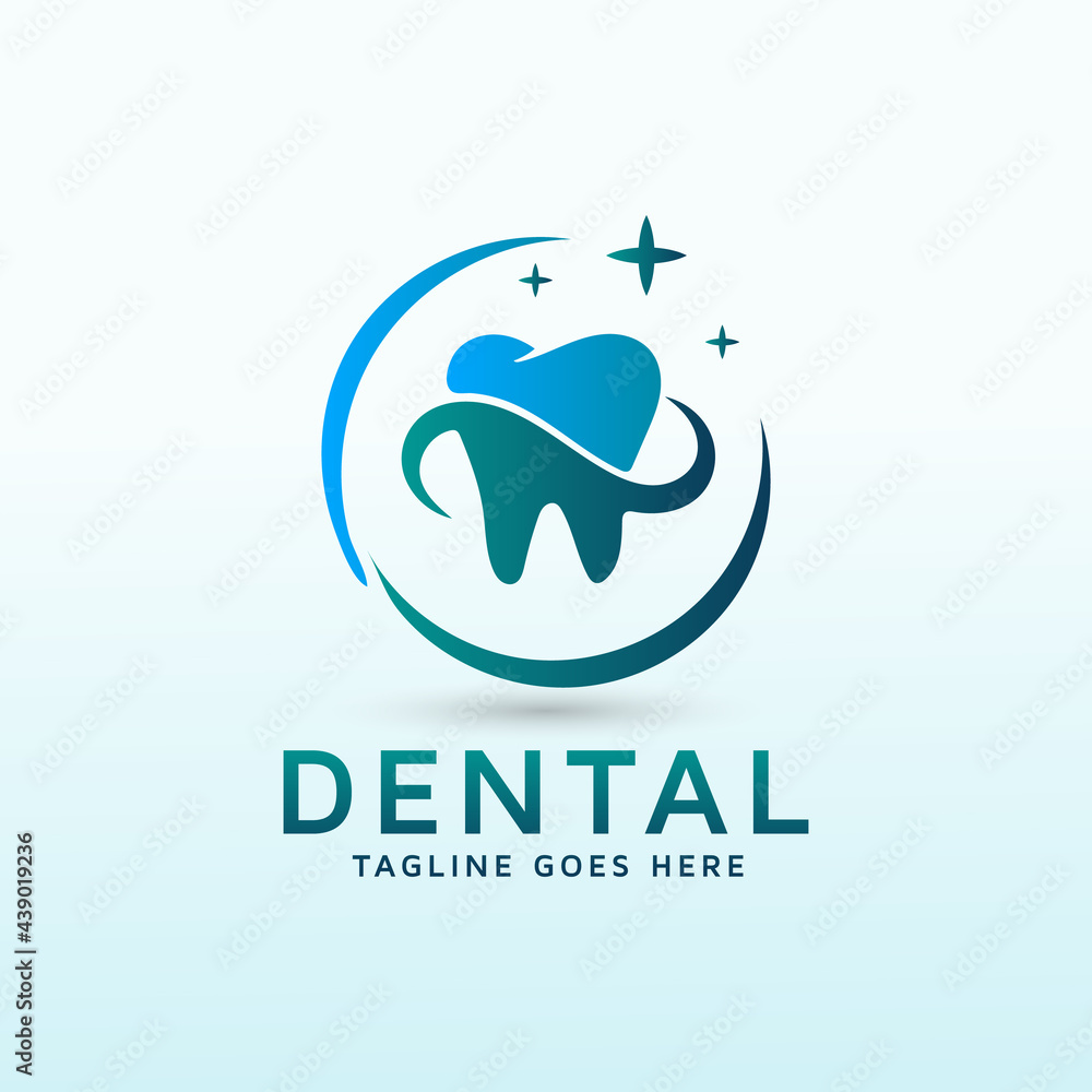 Dental tooth treatment logo design