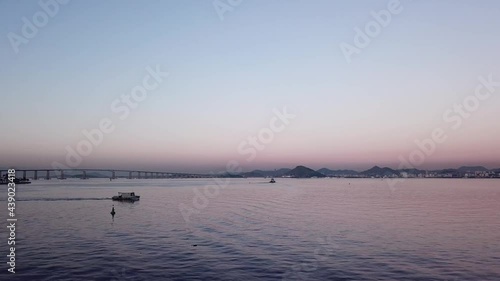 Aerial view of sunset in Rio de Janeiro Port Area and Maua Square photo