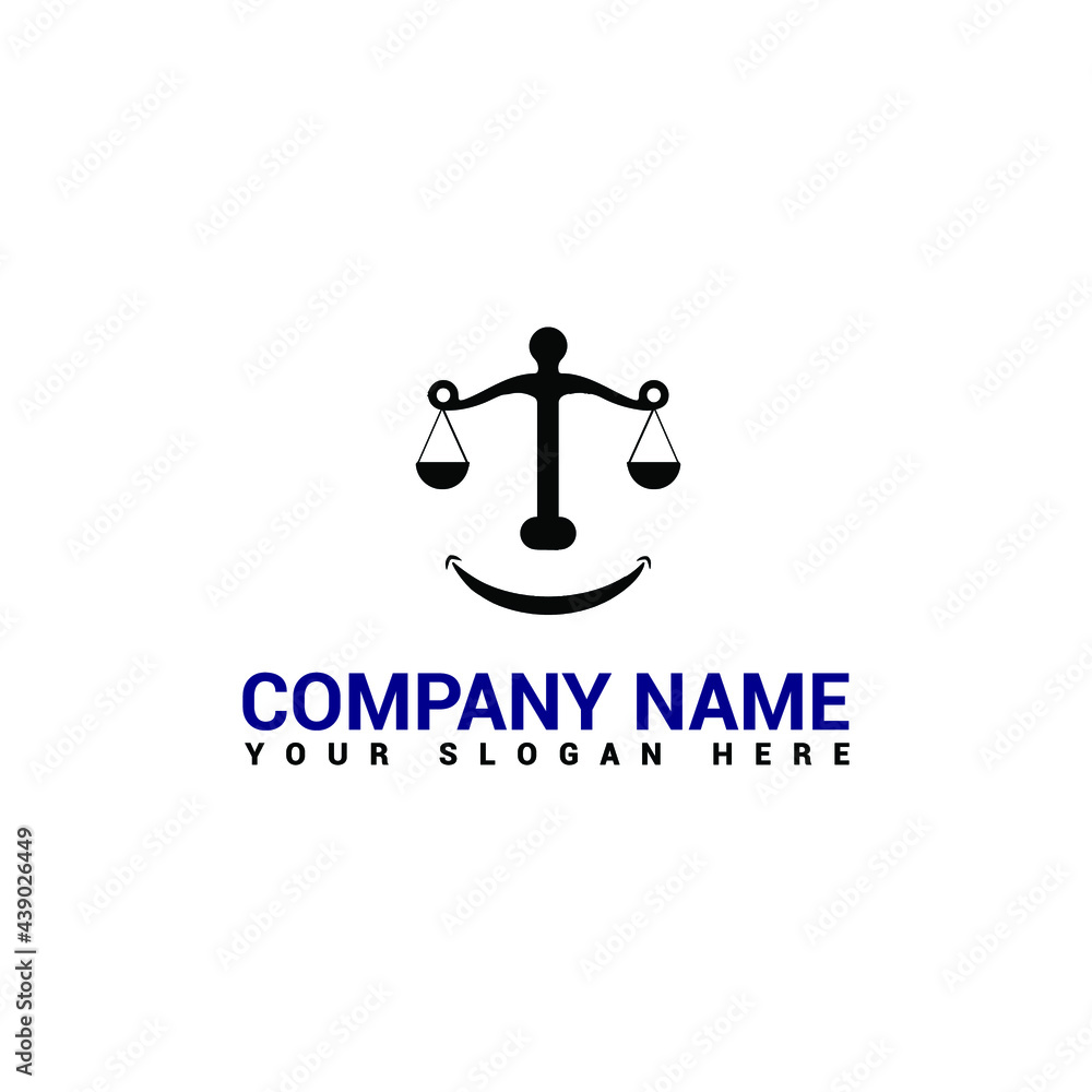 Law Firm Logo Design Template,smile law logo