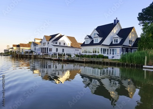 Photography Beautiful waterfront homes by the bay near Rehoboth Beach, Delaware, U
