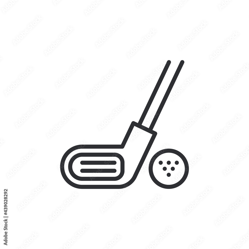 Golf icon isolated on white background. Stick golf icon vector logo template Golf icon isolated on white background. Stick golf icon vector logo template