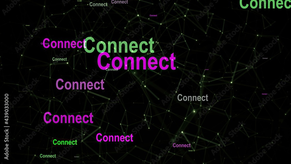 Connect text against technology  background