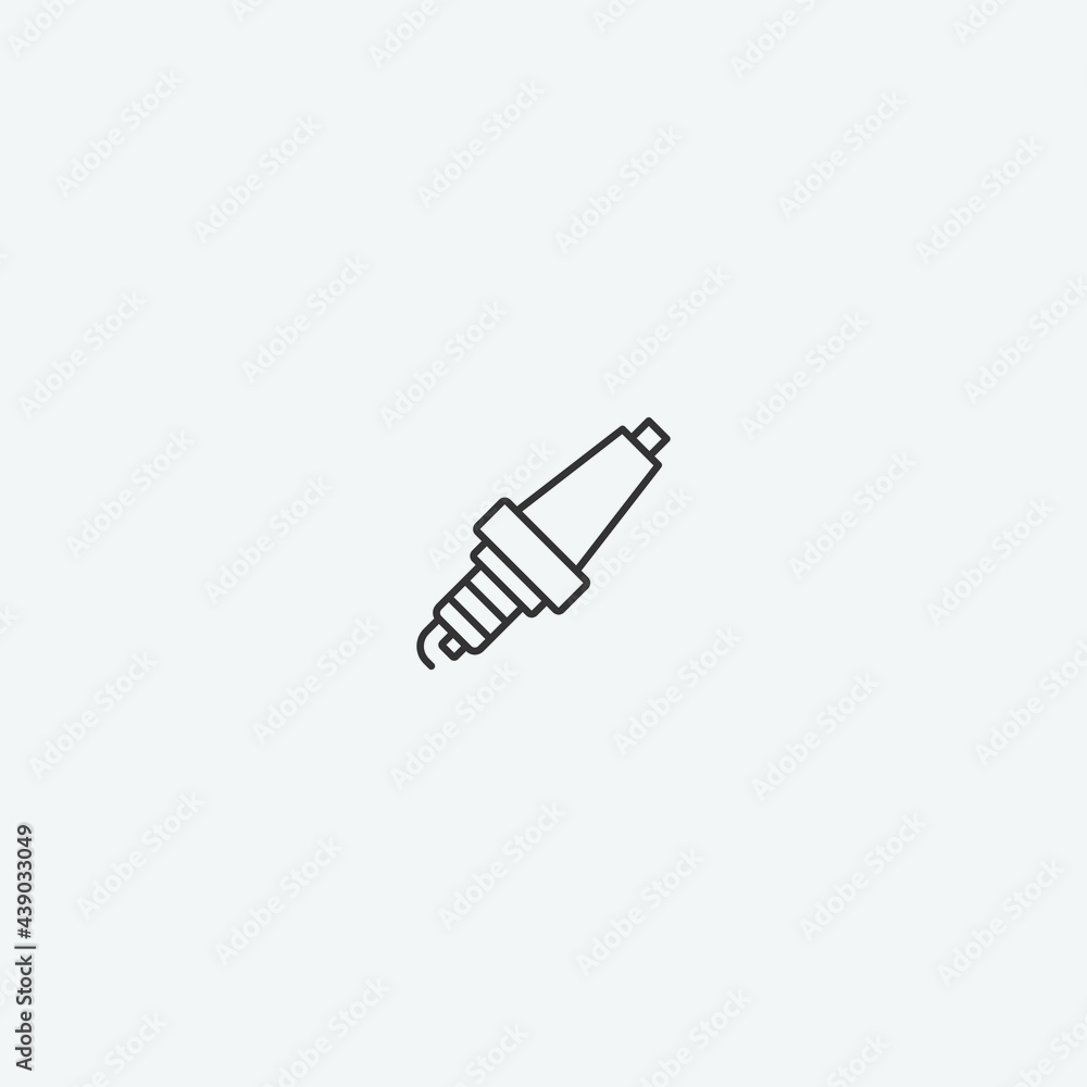 Spark plug vector icon illustration sign Spark plug vector icon illustration sign