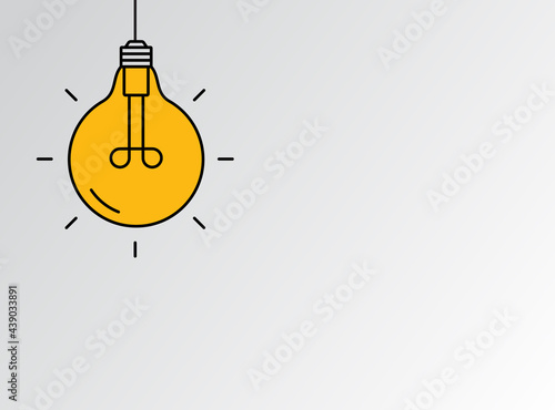 Creative Idea Line Icon. Lightbulb education, innovation logo. Vector Illustr...