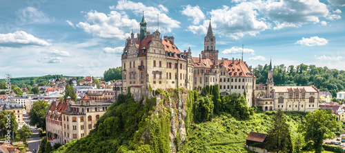 Obraz na plátně Panorama of Sigmaringen Castle, Germany