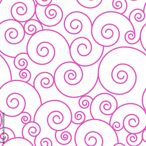 Ocean’s Crest | Hot Pink | Youthful, whimsical and charming ocean vector repeat pattern collection | Adorable, storybook ocean creatures bring greetings to you from their bubbly home under the waves.
