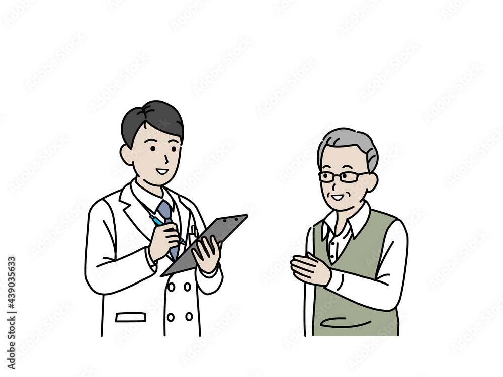年配の男性と医者 カウンセリング 診察 シニア 高齢者 患者 イラスト素材 Stock Vector Adobe Stock 年配の男性と医者 カウンセリング 診察 シニア 高齢者 患者 イラスト素材 Stock Vector Adobe Stock