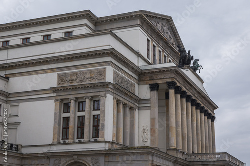 Exterior view of Grand Theatre - National Opera in Warsaw, capital of Poland